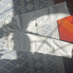 Loft high waist straight jeans - light tan color